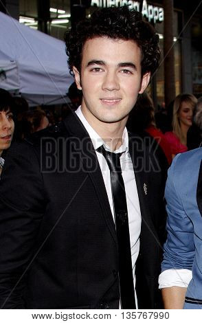 Kevin Jonas of Jonas Brothers at the World premiere of 'Jonas Brothers: The 3D Concert Experience' held at the El Capitan Theater in Hollywood, USA on February 24, 2009.