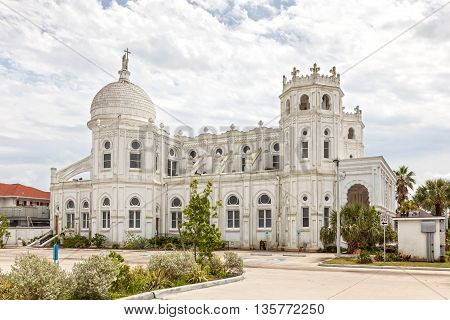 GALVESTON, USA - APR 13: Sacred Heart Catholic Church in the city of Galveston. April 13, 2016 in Galveston, Texas United States