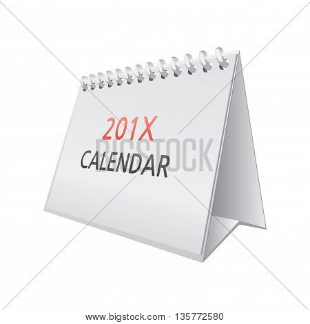 desk calendar.  white color calendar vector illustration.