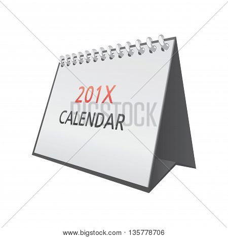 desk calendar.  dark color calendar vector illustration.