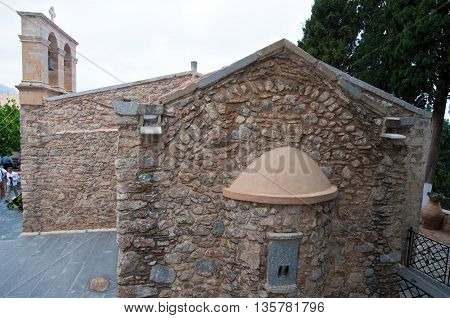 CRETE-JULY 20:The Monastery of Kera Kardiotissa on the island of Crete on July 202014 in Greece.
