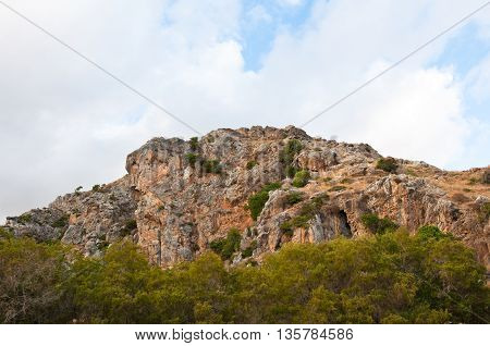 The Kourtaliotiko Gorge Detail. Crete Island, Greece.