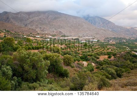 View of the Kourtaliotiko Gorge on the Ctete in Greece.