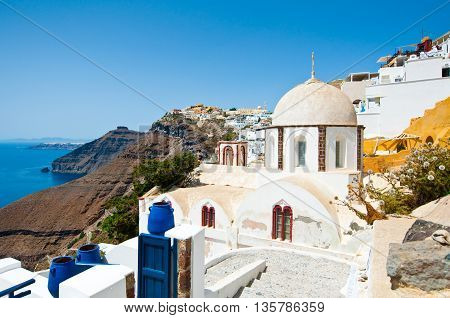 Fira Orthodox church on Thera (Santorini) Greece.