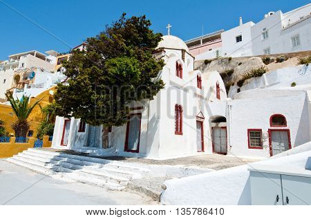 Orthodox church in the capital of Thera also known as Santorini Fira in Greece.
