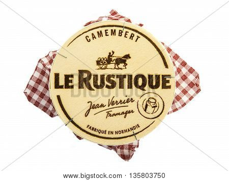 SWINDON UK - JUNE 25 2016: Le Rustique Camembert on a white background