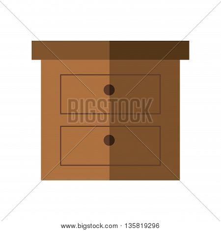 Furniture concept represented by table licon. isolated and flat illustration
