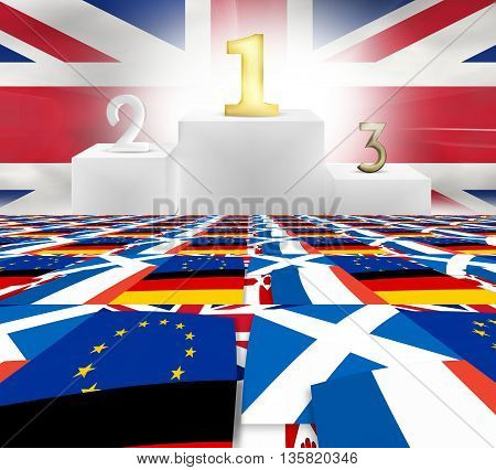 Winner Loser United Kingdom Flags Fpr Example Brexit Winner