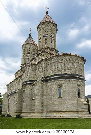 Trei Ierarhi or The Three Holy Hierarhs, monastery Iasi. Is dating from the XVIIth century, built during Vasile Lupu's reign. The monument is famous for its embroidery in stone , most of it preserved in its original form
