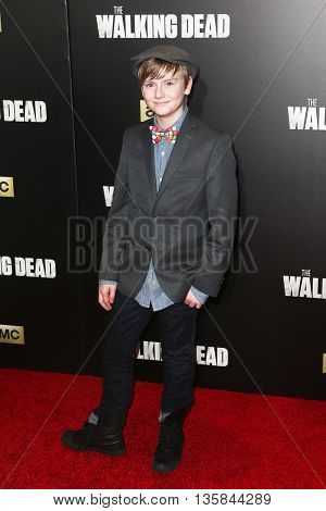 NEW YORK-OCT 9: Actor Major Dodson attends AMC's 'The Walking Dead' season six premiere at Madison Square Garden on October 9, 2015 in New York City.