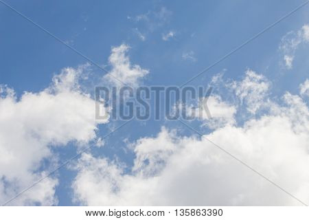 sky with clouds white,The vast blue sky and Clouds white fluffy at beautiful.