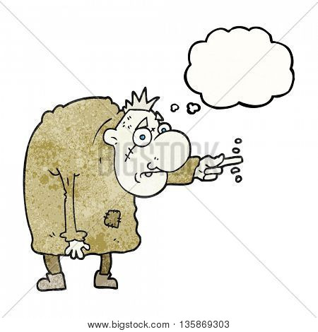 freehand drawn thought bubble textured cartoon igor