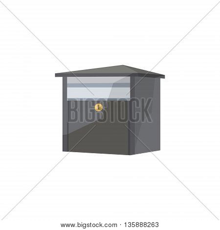 Postbox image in the cartoon style. Mailbox vector illustration. Letter-box isolated on a white background. Mailbox of flat style.