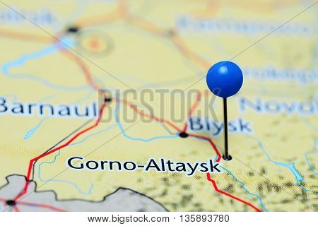 Gorno-Altaysk pinned on a map of Russia