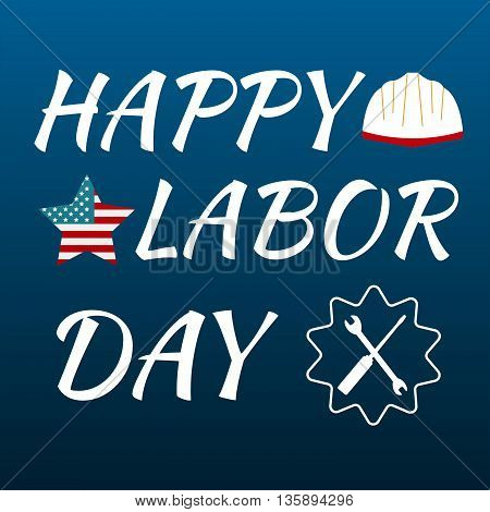 Happy Labor Day Card United States Of America. Celebrate Labor Day Usa Sale Banner. Vector Illustrat