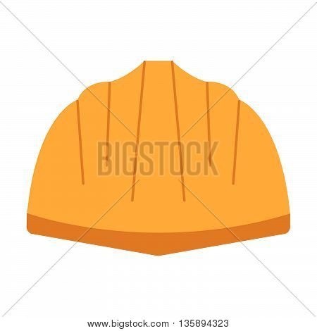 Construction Helmet Vector Flat Icon. Construction Working Tool Item. Flat Logo Construction Helmet