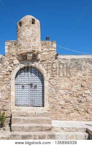 The old fort at the sea port town of Sitia on the Greek island of Crete.