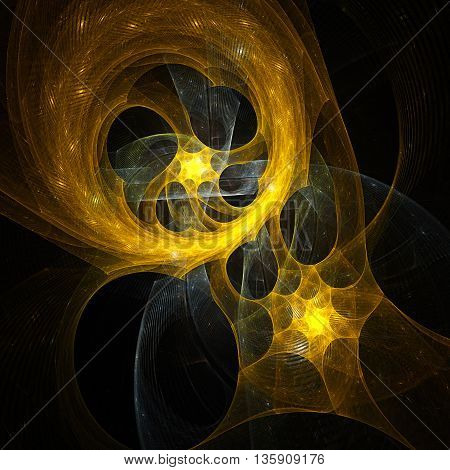 Starry Nebula. Attraction of two nuclei. Sacred geometry. Mysterious psychedelic relaxation pattern. Fractal abstract texture. Digital artwork graphic design astrology alchemy magic.