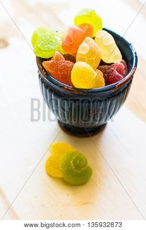 Marmelade Sweets On The Rustic Table