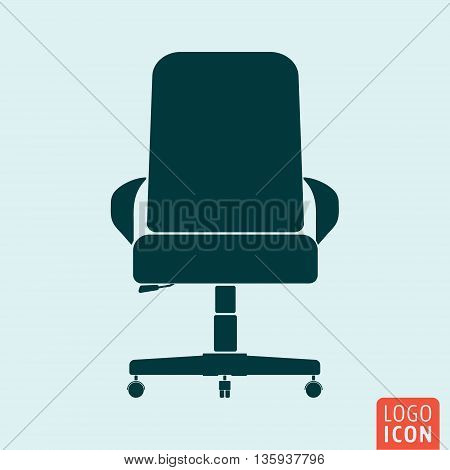 Chair icon isolated. Ofiice chair symbol. Vector illustration