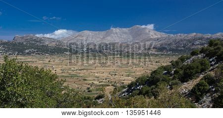 Lasithi Plateau in the mountains of Crete. Greece