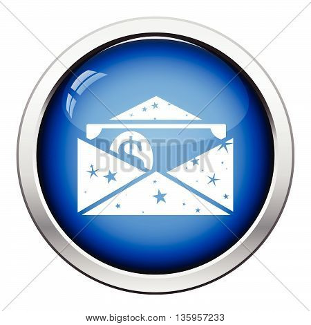 Birthday Gift Envelop Icon With Money