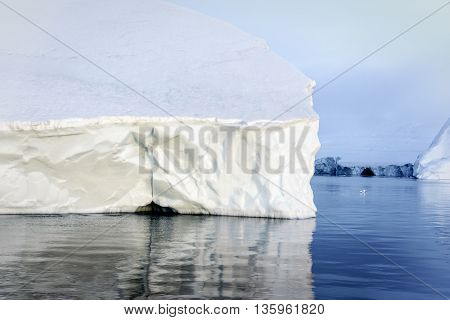 Icebergs are on the north pole, arctic ocean, Ilulissat town at Greenland
