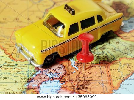 Kenia Africa Map Taxi
