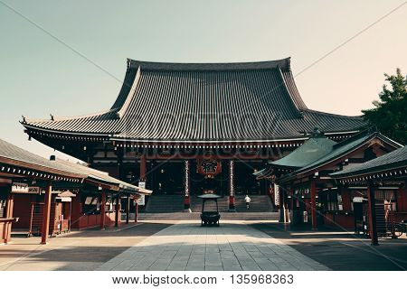 TOKYO, JAPAN - MAY 15: Historical architecture in temple on May 15, 2013 in Tokyo. Sensoji Temple, founded in 645 CE, making it the oldest temple in Tokyo.