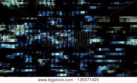 Glitch random digital signal malfunction. High resolution illustration 10926 from a series of abstract future tech imagery.