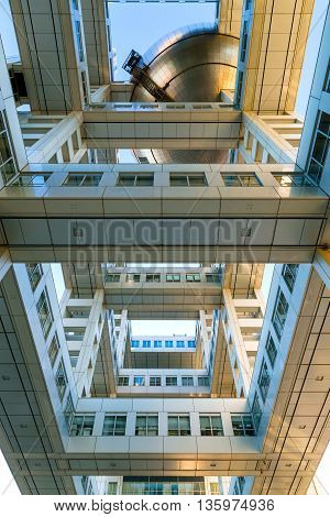 Tokyo, Japan - November 27 2015: Fuji T.v. Headquarters, One Of The Most Striking Buildings In Japan