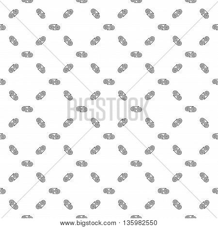 Spiral chaotic seamless pattern. Fashion graphic background design. Modern geometric stylish abstract texture. Monochrome template for prints textiles wrappingwallpaper website VECTOR illustration