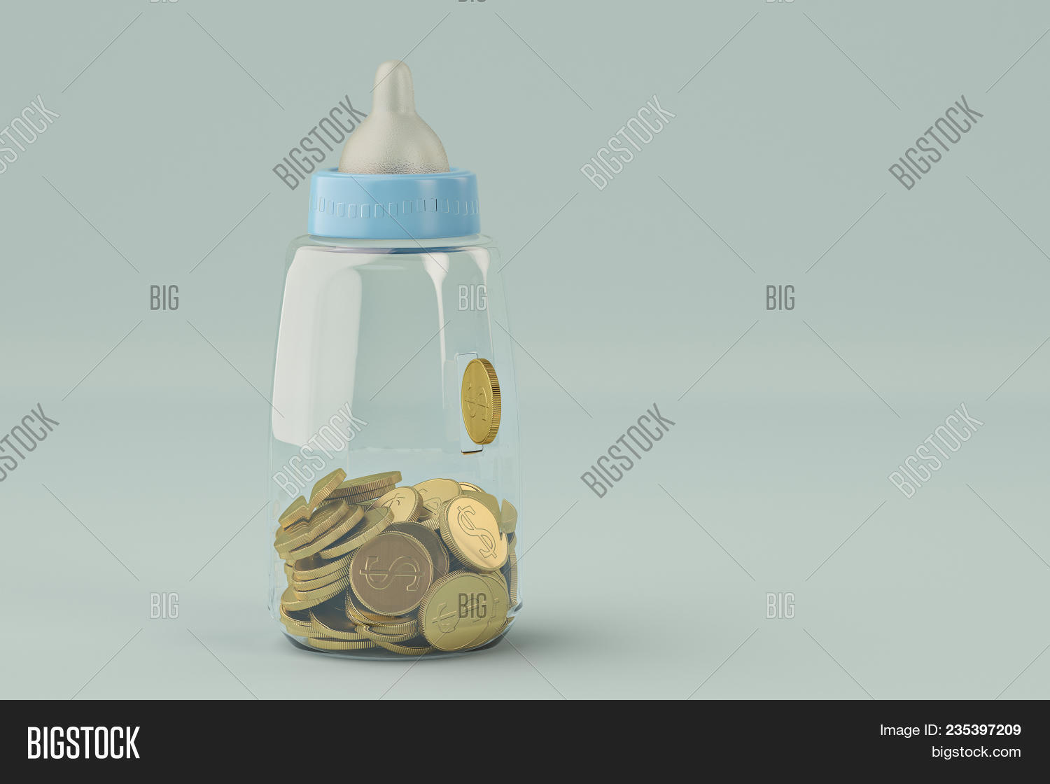 big baby bottle coin bank