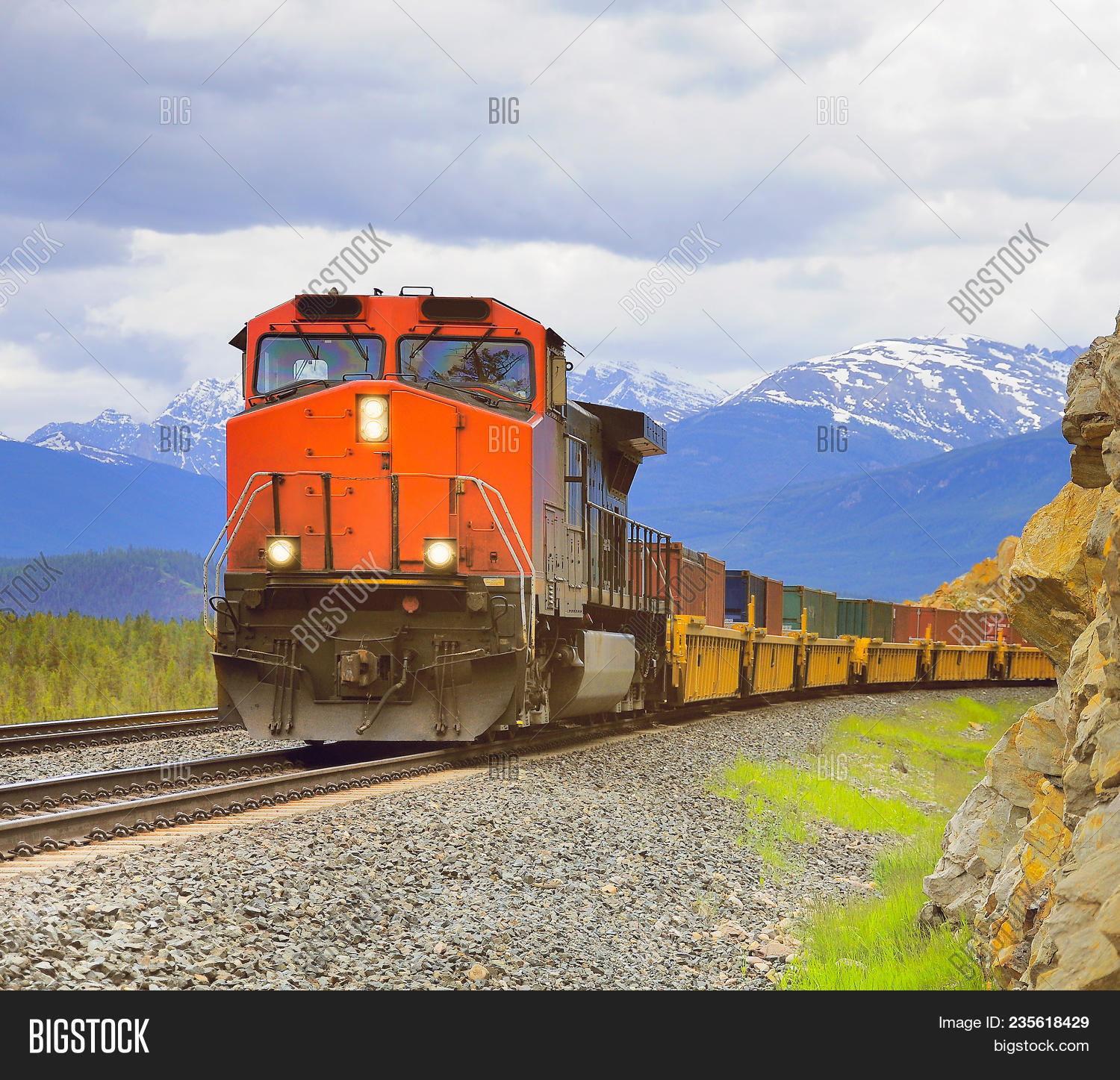 Long Freight Train Image & Photo (Free Trial) Bigstock