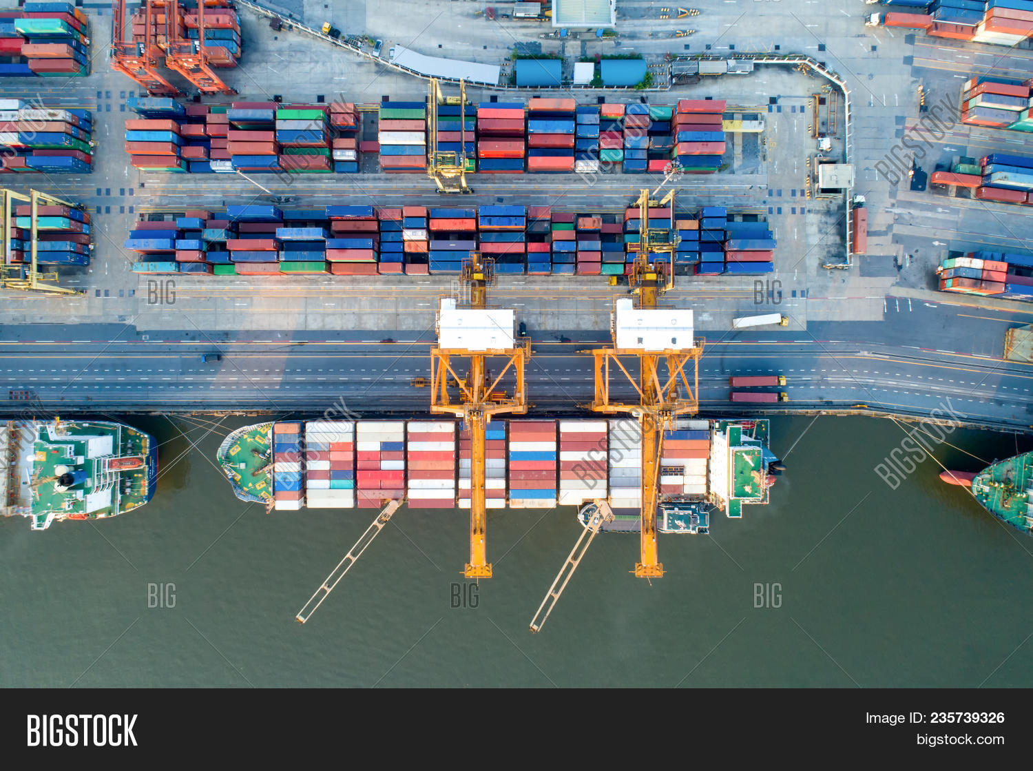 Containers Yard Port Image & Photo (Free Trial) | Bigstock