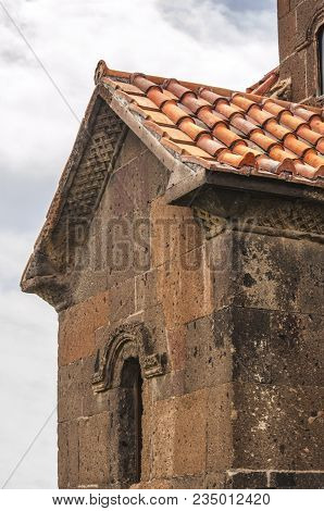 View On Aspida With An Arched Window Covered With Red Ceramic Tiles At The Church Of Karmravor In Th