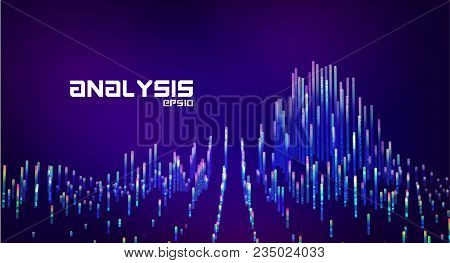 Abstract Futuristic Data Diagrams. Minimal Gradient Lines Infographic Background