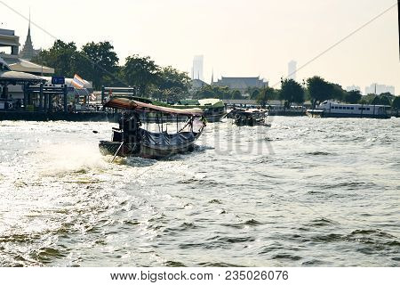 The Atmosphere At Sangkha Buri In The Early Morning Time. Sangkhla-buri, Is In Kanchanaburi Province