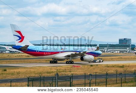 AIRPORT FRANKFURT,GERMANY: JUNE 23, 2017: airbus a330 China Southern Airlines is the largest airline based in Guangzhou and based at Guangzhou Airport. She is a member of the aviation alliance SkyTeam