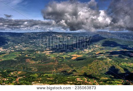 Panoramic View Of Farinha Mountain In Mondim De Basto, Portugal