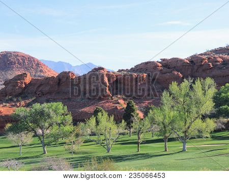 Views From The Red Saint George Sandstone Quarry Trail Or Temple Quarry Trail Nestled In The Hills J