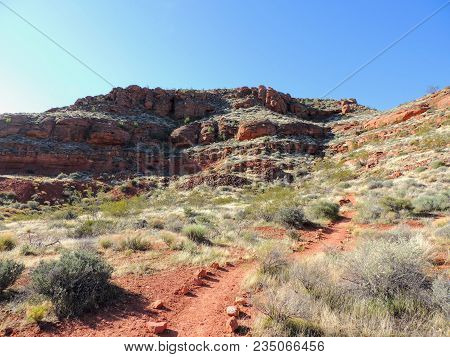 Views From The Red Saint George Sandstone Quarry Trail Or Temple Quarry Trail Nestled In The Hills J