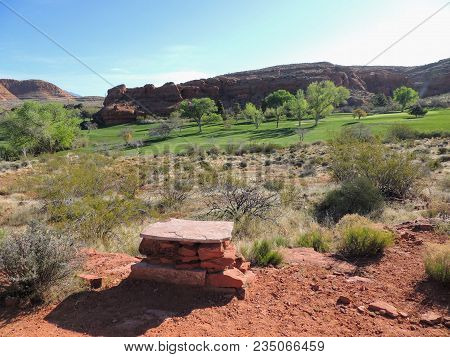 Views From The Red Saint George Sandstone Quarry Trail Or Temple Quarry Trail Nestled In The Hills J