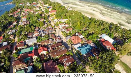 Aerial View Pablacio City Anda Bohol Filipino Nature