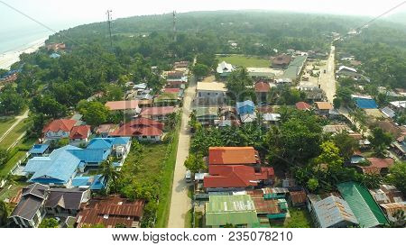 Aerial View Pablacio City Anda Bohol Filipino Nature