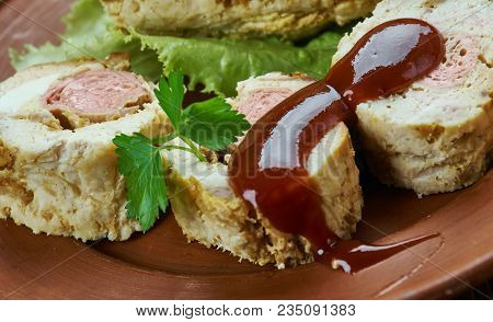 Embutido - Meatloaf Prepared Filipino Style , Close Up