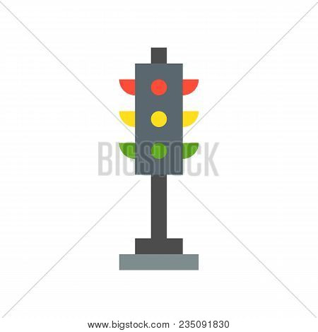 Traffic Light Icom, Transportation Icon, Flat Design