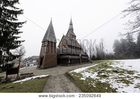 The Gustav Adolf Stabkirche In Harz National Park