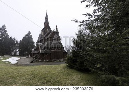 The Gustav Adolf Stabkirche In Harz National Park