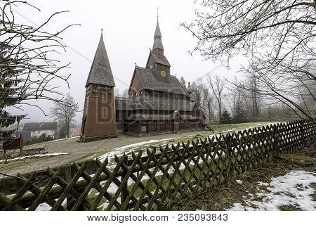 The Gustav Adolf Stabkirche In Harz National Park